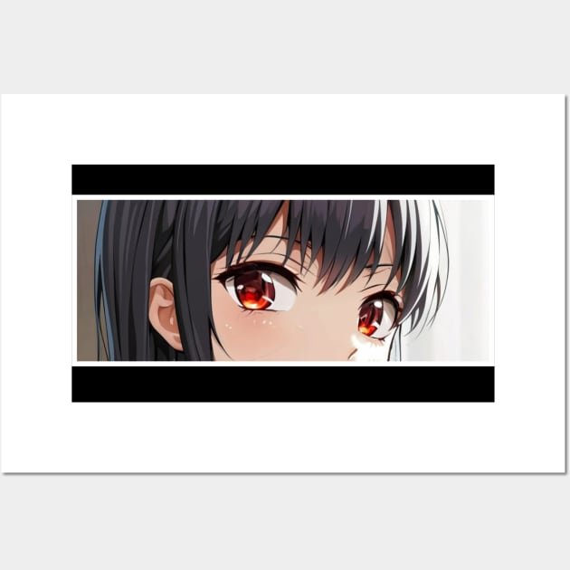 Anime Eyes - Lewd Character Red Eyes Wall Art by AnimeVision